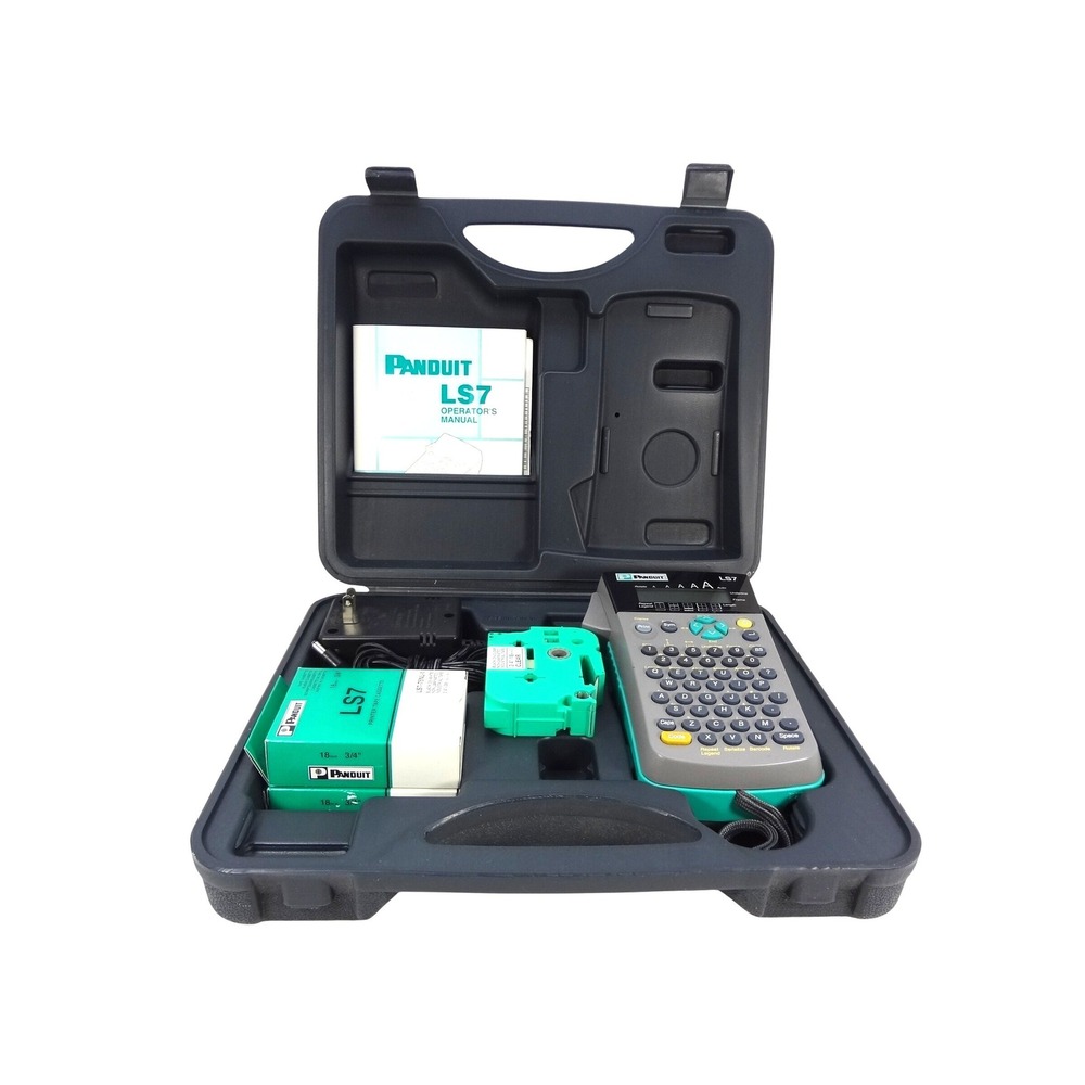 Panduit LS7 Pan-Quik Hand-Held Thermal Transfer Labeling System Printer Kit Case
